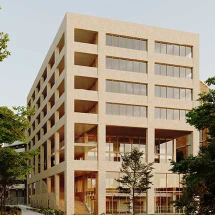 Espaces de bureaux, restaurant - quartier du campus scientifique Grand Parc - Villejuif